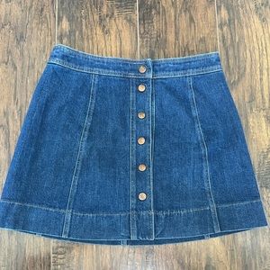 Madewell Denim Button Front Skirt Size 10